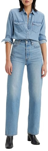 Levi's Damen Ribcage Straight Ankle Jeans,Light Indigo Worn In,26W / 27L