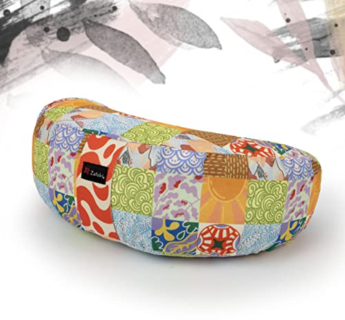 Zafu media luna DESENFUNDABLE ESTAMPADO MOZAIKU - cojín para meditación y yoga
