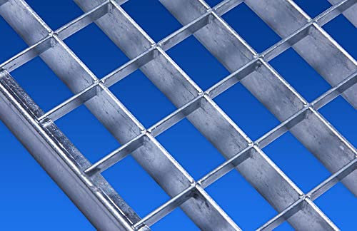 Gitterrost verzinkt 600x1000mm 590x990mm Maschenweite 30x30mm Gesamthöhe 30mm