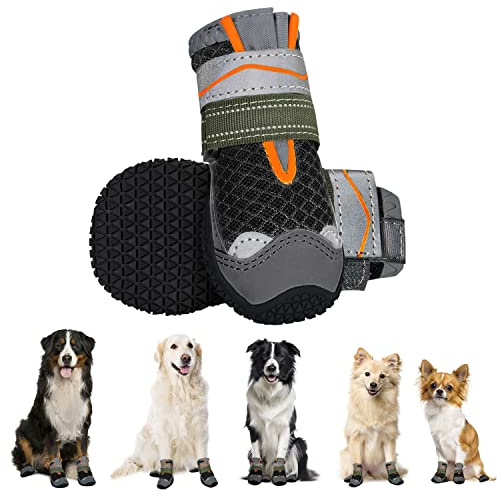 Eyein Dog Boots Paw Protector, Breathable Dog Boots for Injured Paws, 2pcs
