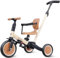 newyoo TR007 Triciclo Evolutivo 5 en 1 para Bebé 1-3 Años con Barra de Seguridad y Empuje, Regalo Infantil con Pedales y Modo Bicicleta, Caqui