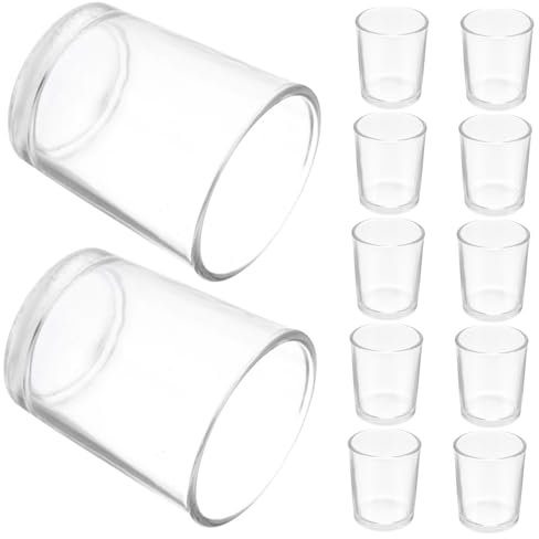 Homoyoyo 12 Pièces Verre à Liqueur Gobelet Décoratif Tasse De Thé Chinois Verres à Cocktails Mini Verres à Vin Gobelet Moderne Tasse D'eau Calice De Vin Coupes D'église Un Verre Transparent
