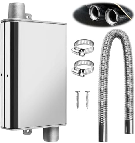 Silenciador de Tubo de Escape de 24mm, Juego de Silenciadores de Escape para Calefacción de Aparcamiento con Tubo de Escape de 60CM, Accesorios para Sistemas de Escape de Coche