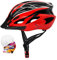 ioutdoor Bike Helmet Adult, Mountain Cycle Helmets Ladies, With Visor Adjustable Size 56-62CM Large Lightweight 18 Vents Bicycle Cycling for Teenagers Women Men Kids 8-12 Years Old (Red Black)