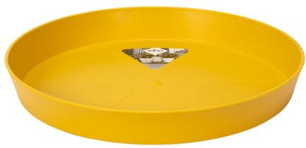 elho Loft Urban Untersetzer Rund 28 - Untersetzer für Außen & Zubehör - Ø 27.5 x H 3.5 cm - Gelb/Ocker