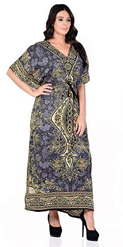 Shah Crafts. Kaftan Dress For women Caftan Maxi Gown Kimono Nightdress Beach Cover Ups Loose Tunic Plus Size
