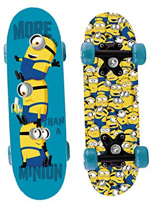 Minions 2 Mini Skateboard aus Holz 43x12x8 cm