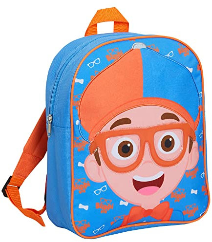 Blippi Rucksack für Kinder, Jungen, Mädchen, 3D-Rucksack für Kindergarten, Schule, blau, Einheitsgröße