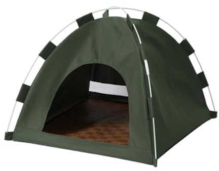 ＡＷＨＡＯ Tenda per, Cuccia per Cani, Semi Chiusa, Estiva, per Gatti, Cuccia Universale per Cani, Teepee per Conigli, Cuccioli, Esterno, Verde