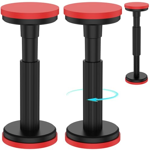 KTCINA 2Pcs Telescopic Support Rod, 18-45cm Adjustable 3rd Hand Support System Non-Slip Sink Support Bracket 200KG Load Heavy Duty Cabinet Lifting Bracket for Furniture Lifting Installation