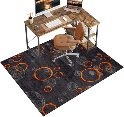 Bodenschutzmatte Bürostuhl, Gaming Stuhl Unterlage, Bürostuhl Unterlage für Stühle Anti-Silp, Gaming Teppich Unterlage-Kratzfest, 120 x 140 cm Unterlage Schreibtischstuhl für Gaming Stuhl & Bürostuhl