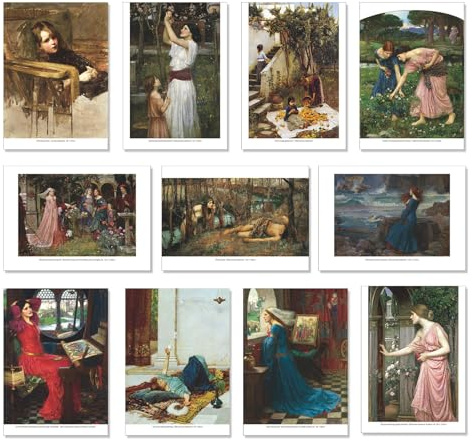 Waterhouse Greeting Cards (30 Cards) 5.6x4 Inches Blank Postcard Set