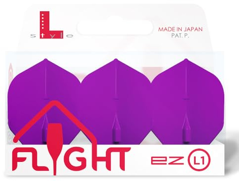 LSTYLE L1 Standard Dart Flights – EZ – Deep Purple – 2 Sets – Pre-Molded