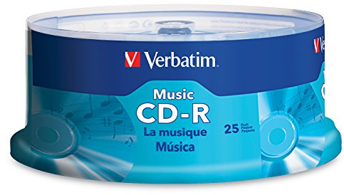 Verbatim Music CD-R 40X 80 Minuti 700 MB Blank Registrabile Audio Dischi 25pk Mandrino