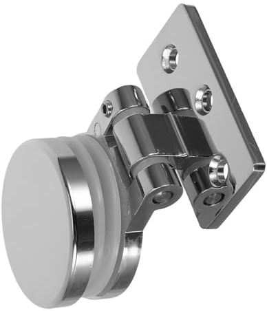 Hemobllo Cerniere per Porte Doccia in Vetro 180° in Lega di Zinco Morsetto Rotondo Grande per Bagno Ferramenta Stabile e Silenziosa per Porte Pivotanti in Vetro
