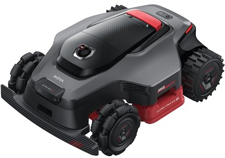 MOVA LiDAX Ultra 2000 AWD Robot Tagliaerba 36V, senza RTK, Mappatura Assistita dall'IA, LiDAR 3D 360° + AI Dual Vision, Doppio Disco (6 lame ciascuno), Taglio Bordo <3 cm, Pendenze 80%