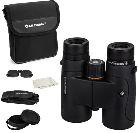 Celestron - Nature DX 10x42 Binoculars – Ideal for Birding and Outdoors – 42mm Objective Lenses – 5.8° Field of View – BaK-4 Prisms – Fully Multi-Coated – Waterproof and Fogproof