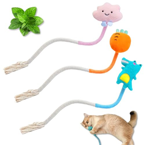 Orixo 3 Pezzi Giochi per Gatti, 47 cm Corda Dentale per Gatti