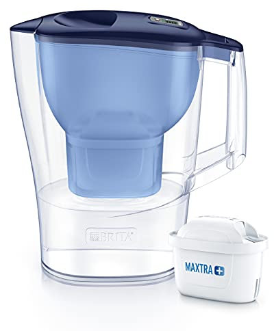 Brita Aluna Caraffa filtrante, Imbuto Brocca: SMMA^Coperchio: ABS, Blu, 25 x 10 x 25.5 cm, 4 unità