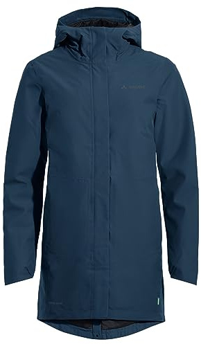 VAUDE Cyclist II gefütterter Parka für Damen – Gefütterter Wintermantel fürs Radfahren, wasserdichte & atmungsaktive Damen Winterjacke mit 2-Wege-Reißverschluss – ideal für den Winter
