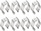 PATIKIL T8 U Clip Supporto Staffa, 12pz Nichel Manganese Acciaio Lampada Tubo Supporto Sostituzione Montaggio Accessori per LED Luce Tubo Fluorescente
