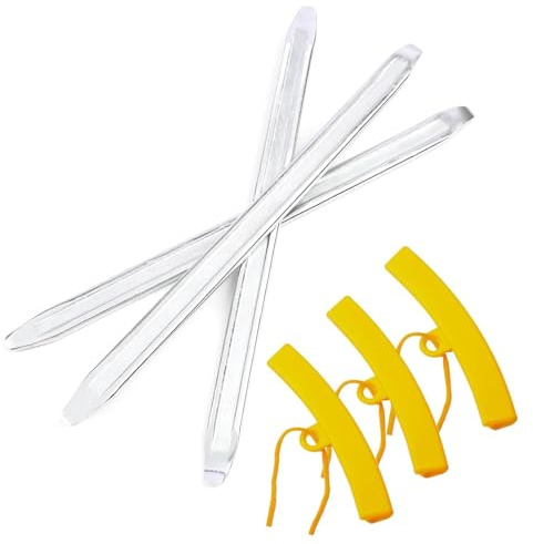 ANGNYA Palanca de Neumáticos 3pcs, 30cm Palancas para Desmontar Neumáticos Desmontables Moto Palancas de Neumáticos de Acero, Herramientas para Reparar para Motocicleta, Bicicleta, Coche