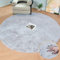 ORINOVA Teppich Wohnzimmer Rund Grau Waschbar Runder 150 cm Fellteppich Flauschiger Kunstfell Kurzflor Teppich Schlafzimmer Kinderzimmer Weich Deko