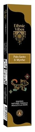 Ethnic Vibes Bastoncini di Incenso - 15g - Incenso in Stick (Palo Santo e Mirra)