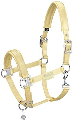 Eskadron Platinum Pure Halfter Double Pin Satin, Größe:Warmblut, Farbe:Sunflower