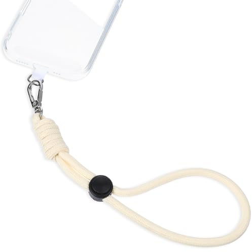 HJZHII Cadena para teléfono móvil corta, universal, ajustable, correa de mano para teléfono móvil, correa ajustable para la muñeca de la mayoría de teléfonos, antipérdida con parche ultrafino (color