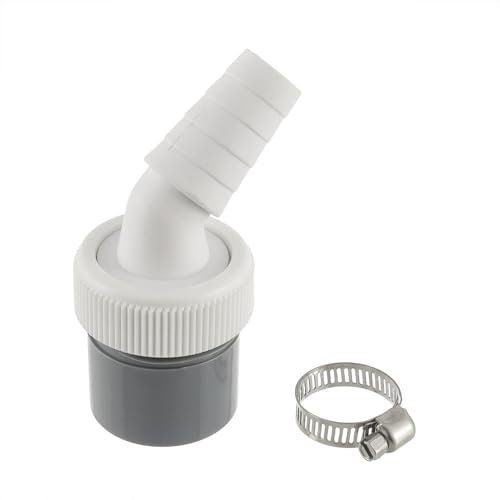 HUAREW Adaptateur pour Evacuation Machine a Laver, lien lave linge, Tuyau Evacuation Lave Vaisselle avec Sortie pour Tuyau 40 mm et Entrée 19-24 mm Inclut 1 Pièces Collier de Serrage 20-32 mm