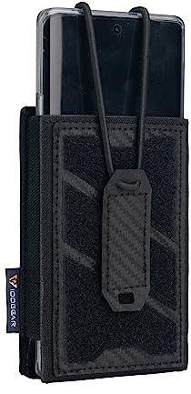 IDOGEAR Bolsa Táctica para Teléfono, Bolsas para Revistas Molle, Bolsa Universal para Funda para Teléfono Inteligente, Bolsa para Cintura EDC Compatible con Teléfonos de hasta 6,7 (Black)