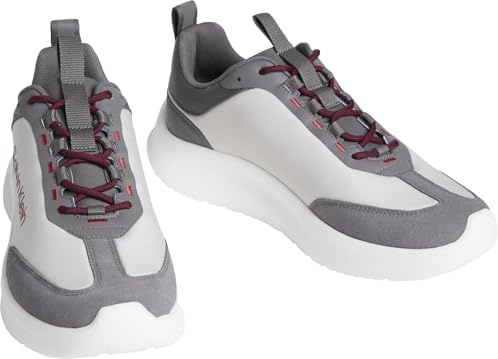 Calvin Klein Light Eva Runner Hm0hm02241, Parte Superior Baja Hombre, Red (Granite Gray/Rhubarb), 42 EU