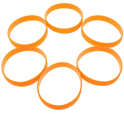 Angoily 48 St Orange Silikonarmband Elastiska och Anpassningsbara Armband för Sport Evenemang och Identifiering Synliga och Bekväma för Vuxna Ungdomar och Pojke