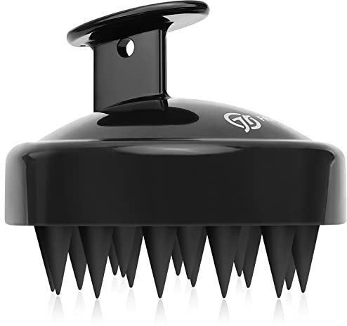 FReatech Shampoo Haarbürste für Peeling und Kopfmassage, [Nass & Trocken] Kopfhaut Massagebürste, Silikonkamm Pflege Haarwurzel, Healthy Head ohne Schuppen, Stimuliert das Haarwachstum, Schwarz