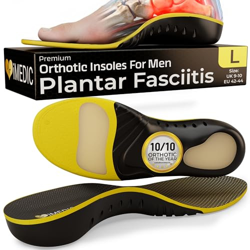 iMedic Orthotic Insoles for Plantar Fasciitis Size L UK 9-10 – Arch Support for Women and Men – Shoe Inserts – Insoles for Plantar Fasciitis – Orthotic Support