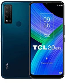 TCL Mobile 20R 5G - Smartphone 5G Dual Sim, Display 6.52 HD+, 128 GB, 4GB RAM, Tripla Camera, Android 11, Batteria 4500 mAh, Lazurite Blue [Italia]