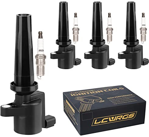 Set of 4 Ignition Coil Pack and Spark Plugs Fits for Ford Fusion Escape C-Max Transit Connect Lincoln MKZ Mercury Mariner Milan 2010 2011 2012 2013 2014 2015 2016 2.5 2.0 L4 Replaces# DG507