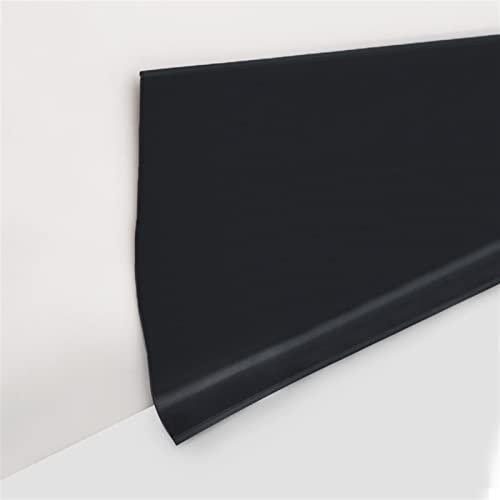 LKYJD Wall Baseboard Molding Trim, Flexible Vinyl Floor Base, Rubber Base Moulding Trim, Cove Base Boards for Walls(Black,15cm)