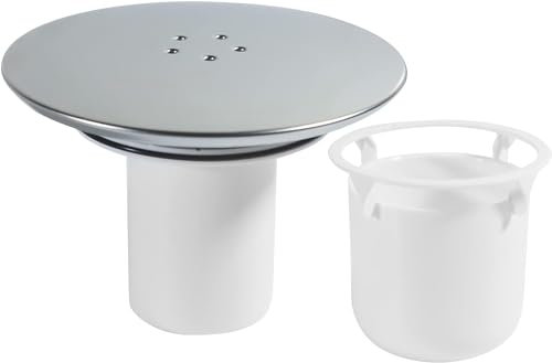 Bonde Douche 90 mm/115mm Bonde de Douche, Siphon Douche, Capot Bonde Douche Interchangeable Chromé, Remplacement de Couvercle de Siphon Douche pour Salle de Bain