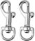 Karabiner für Drehgelenk, 2 Stück, in Silbern, Größe 1, für Hundehalsband, Hundeleine, Karabinerhaken mit abgerundetem Wirbel, Schnalle Schlüsselbund Gurtband, Schlüsselanhänger Drehkopf Paracord