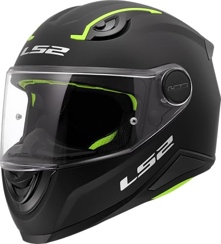 LS2 FF812 Kids Childrens Full Face Motorcycle Motorbike Helmet ECE 2206 Approved. Matt Black. Large (51-52 cm)