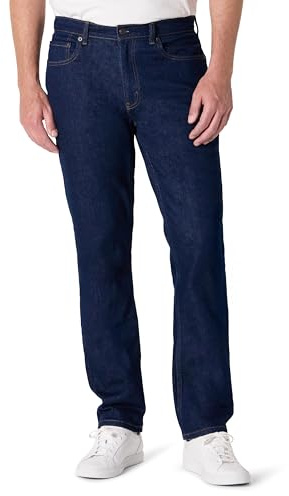 Amazon Essentials Jean Coupe Droite à Faible Élasticité Homme, délavé, 81,3 x 86,4 cm (l x L)