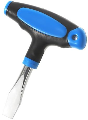 Destornillador de cabeza plana con mango en T de 10 mm con asas ergonómicas de plástico, herramientas de montaje para tornillos ranurados utilizados en placa de liberación rápida o trípode de cámara