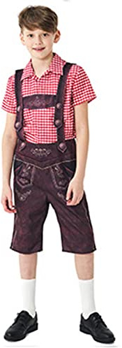 Generico Costumi Oktoberfest Tedeschi per Bambini, Set di 3 Abiti Tradizionali da Birra Oktoberfest per Bambini E Bambine con Bretelle, Tirolese, Bavarese, Festival della Birra in G