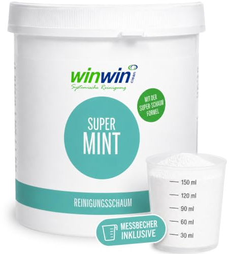winwinCLEAN® Super Mint 1KG I POWER-Reinigungsschaum mit Sofortwirkung für Toilette,Urinal, etc. I WC Reiniger,Toilettenreiniger, Urinsteinentferner, Kalkreiniger I Löst hartnäckigen Urinstein & Kalk