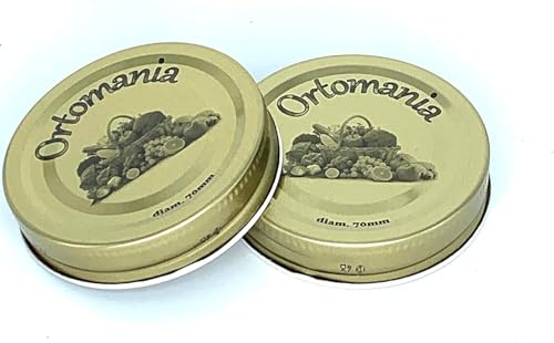 12 CONFEZIONI 56 mm (36 Tappi) Capsula Quattro Stagioni Ortomania | Per Vaso o Barattolo | CONSERVA | Tappo