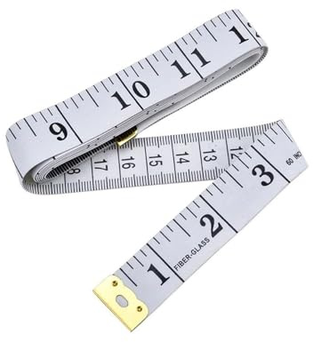 Premium Dual-Sided Body Measuring Tape (60 Inch / 150 cm) – Durable White Fabric Tape Measure for Body, Waist, Weight Loss, Tailor Sewing, Clothes Alterations & Crafting Rulers