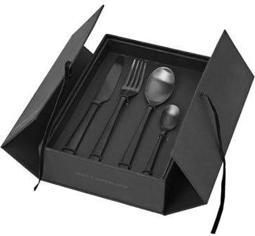 broste Copenhagen HUNE Besteckset titanum mat Black 16tlg.