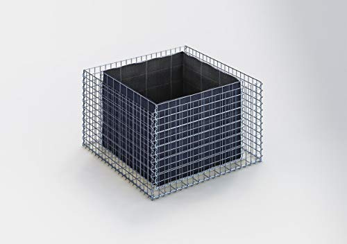 GABIONA Upphöjd säng för trädgårdsgabioner trådkorgar för stenar fyrkantig väggtjocklek 10 cm I 4 mm Gabioner galvaniserad nätbredd 5 x 5 cm I Gabions stenkorg L/H/B (100 x 60 x 100 cm)